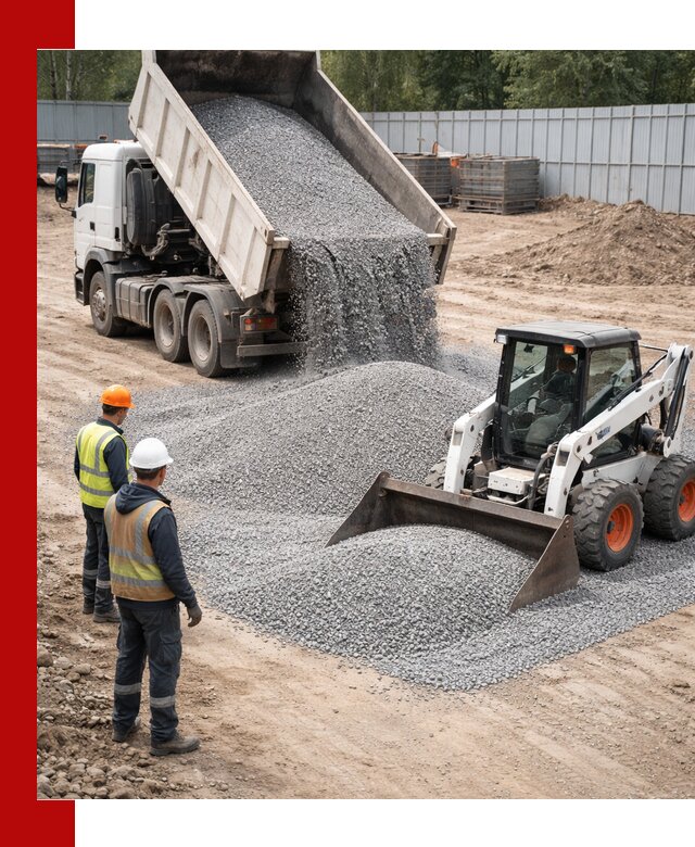 Доставка и продажа гранитного щебня фракции 0-5 в Елизове