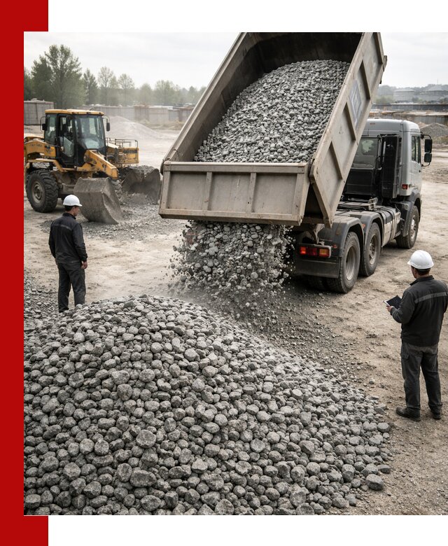 Доставка гранитного щебня фракции 20-40 в Елизове