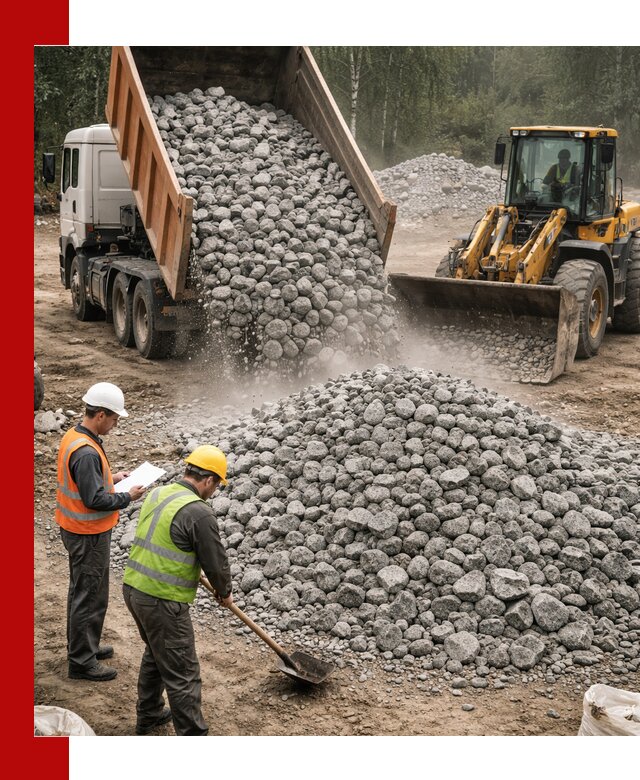 Гранитный щебень фракция 70-150 доставка в Елизове