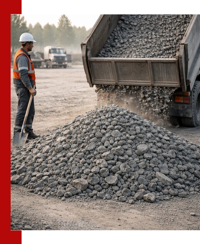 Гранитный щебень фракции 100–201 для строительства в Елизове