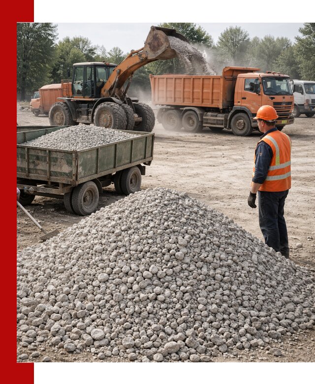 Доставка известнякового щебня фракция 20–40 в Елизове