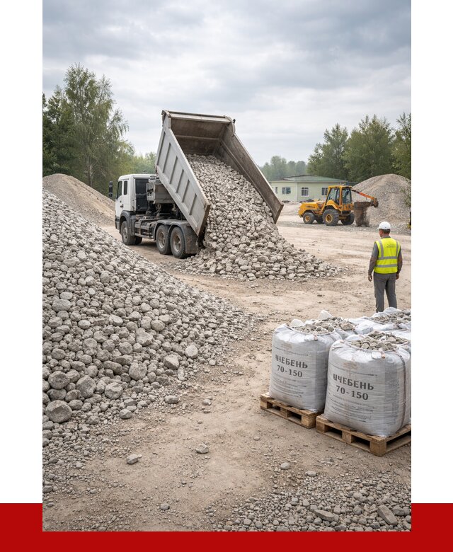 Известняковый щебень фракция 70-150 в Елизове от 1266 р. | ПРОНЕРУДЛзв