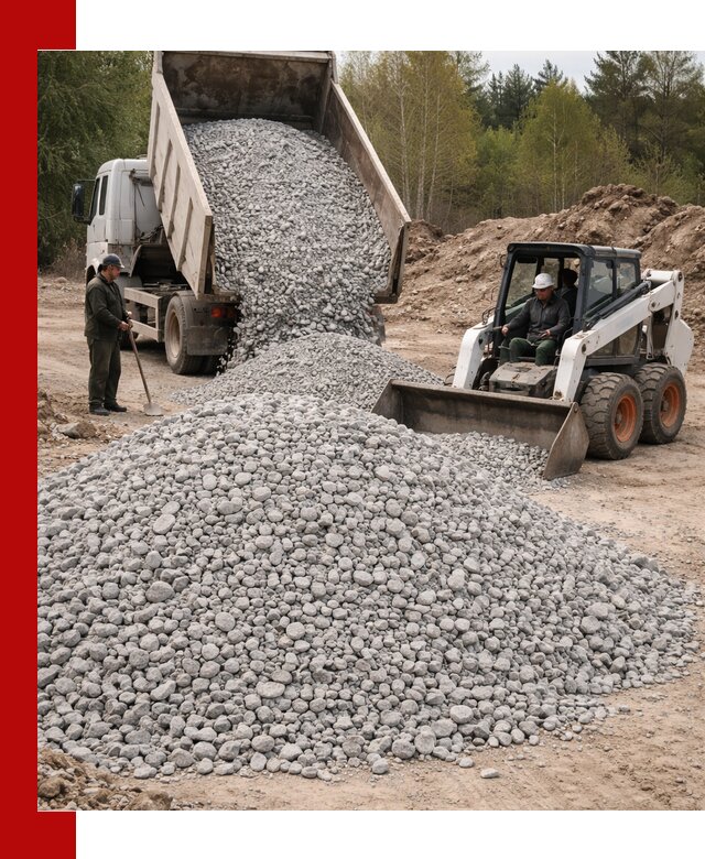 Доставка доломитового щебня в Елизове напрямую от карьера