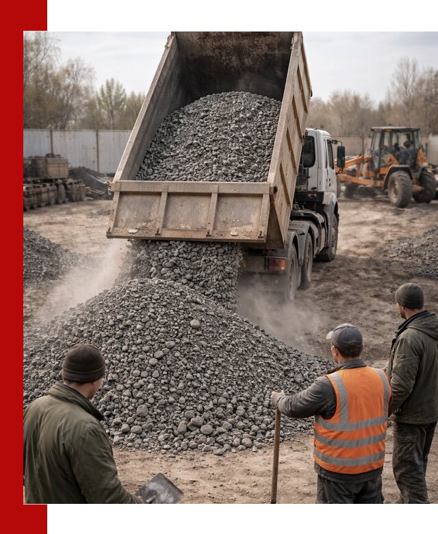 Доставка шлакового щебня в удобные сроки по выгодной цене в Елизове