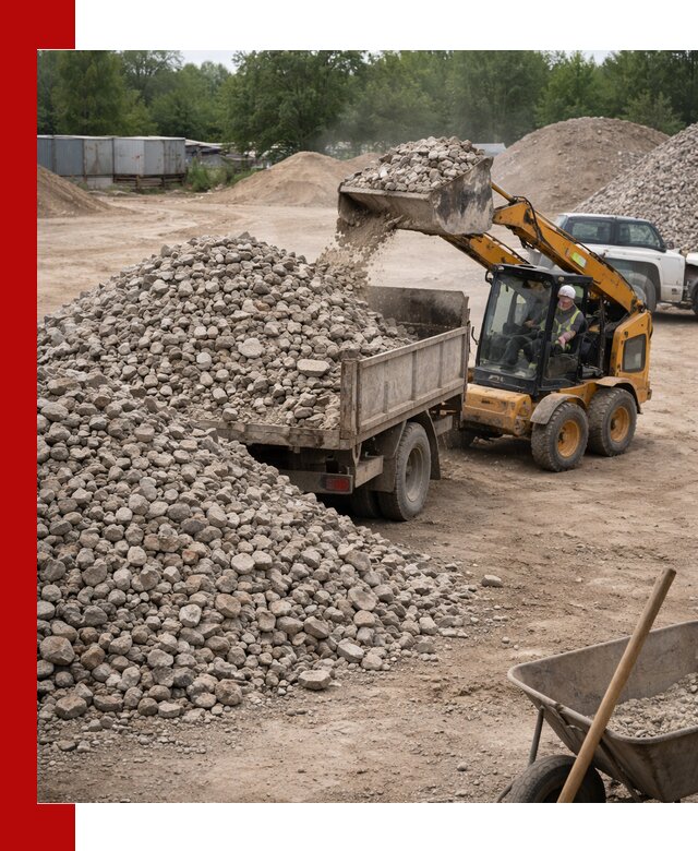 Доставка вторичного щебня в Елизове для строительных работ