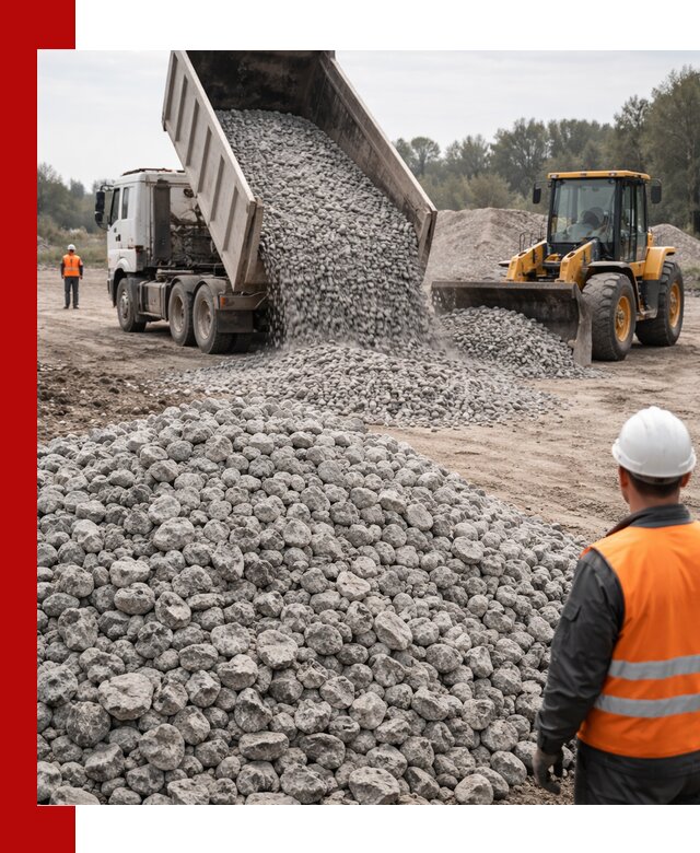 Доставка бетонного щебня фракции 20-40 в Елизове