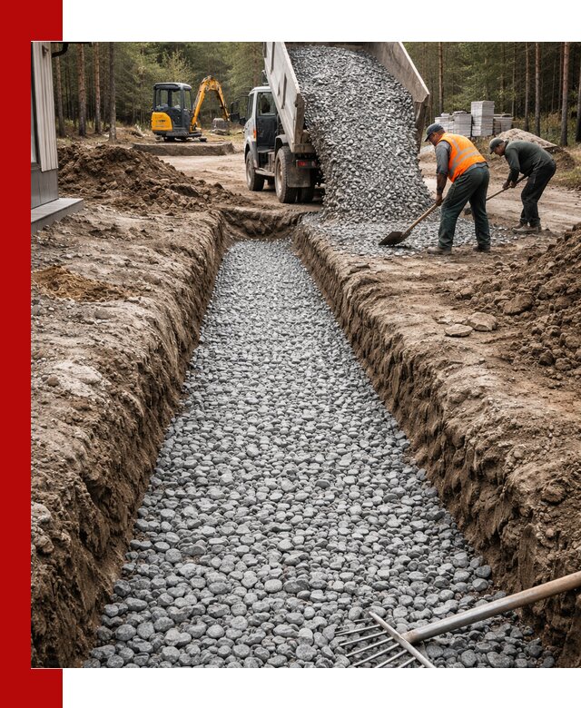 Щебень для дренажа с доставкой в Елизове высокого качества