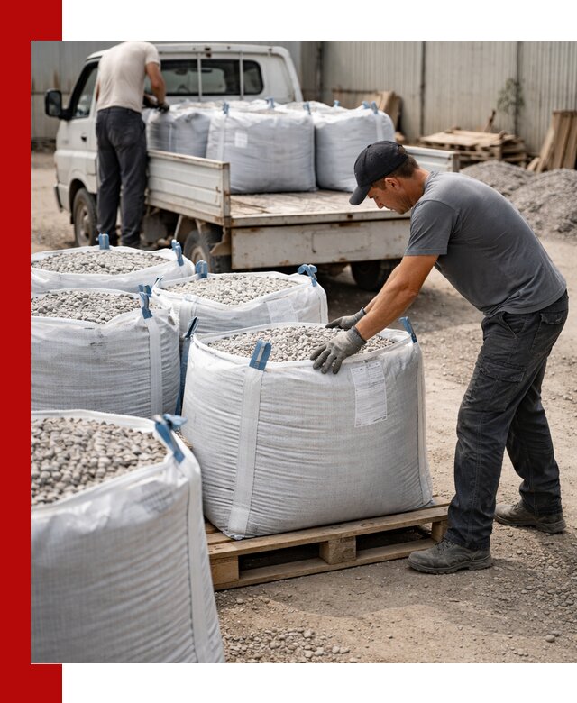 Доставка щебня в мешках по выгодным ценам в Елизове