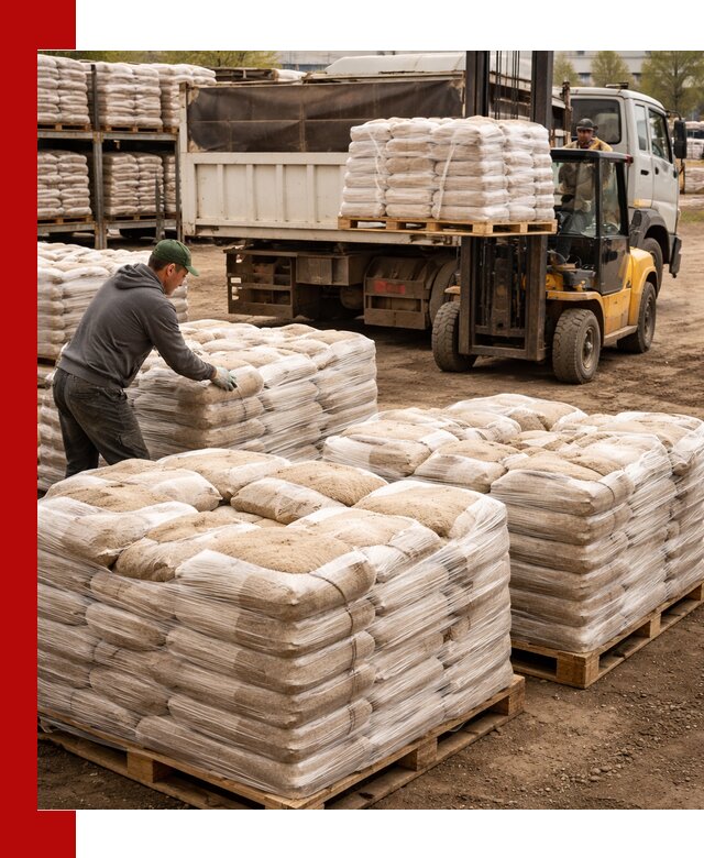 Карьерный песок в мешках с доставкой в Елизове