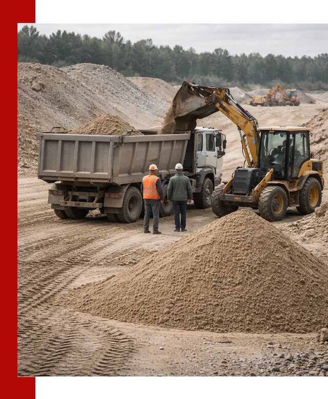 Карьерный среднезернистый песок с доставкой в Елизове