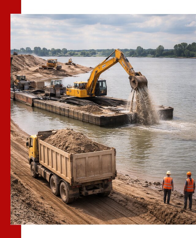 Намывной песок с доставкой в Елизове оптом и в розницу