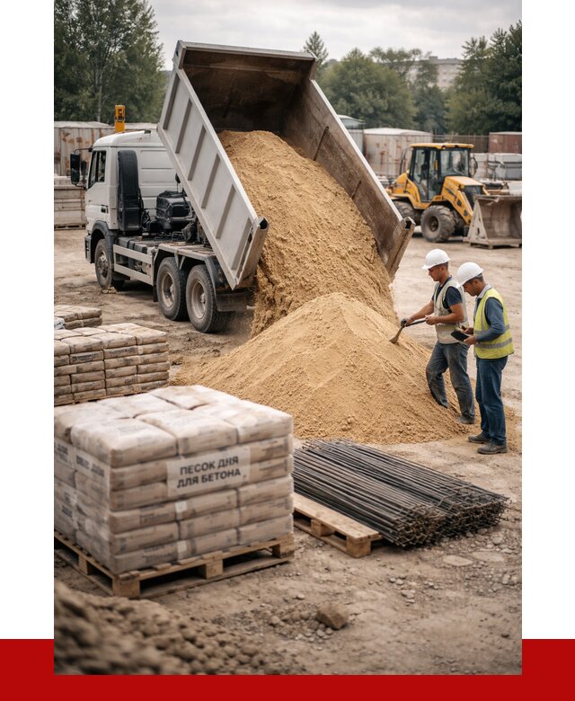 Песок для бетона в Елизове от 2532 р. с доставкой, ПРОНЕРУДЛзв