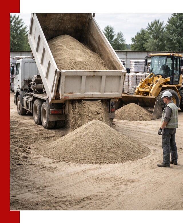 Поставка и доставка песка для бетона в Елизове