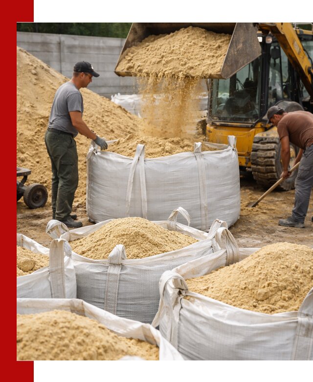 Поставка качественного песка для кладки в Елизове