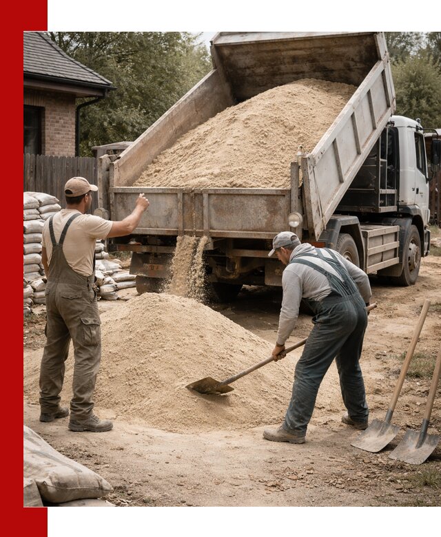 Песок для штукатурки с доставкой в Елизове качественный и чистый