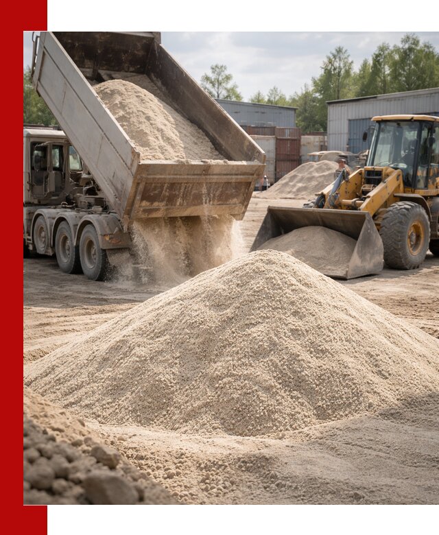 Кварцевый песок с доставкой в Елизове для строительных работ