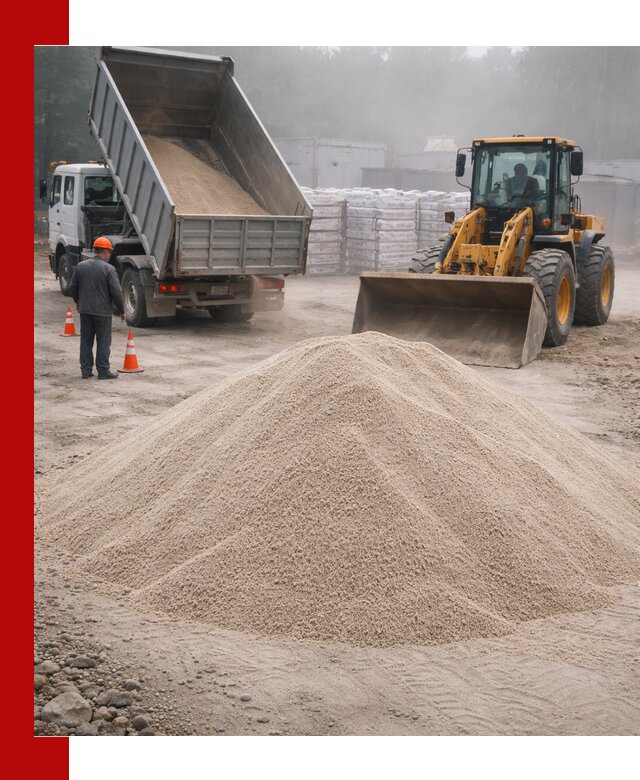 Кварцевый песок фракция 0–8 для стройработ в Елизове