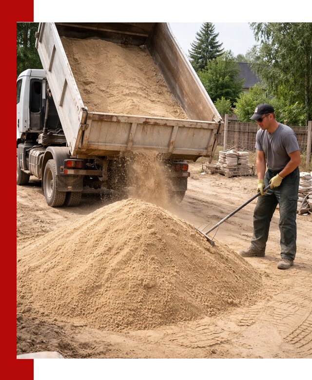 Доставка сухого песка самосвалами в Елизове