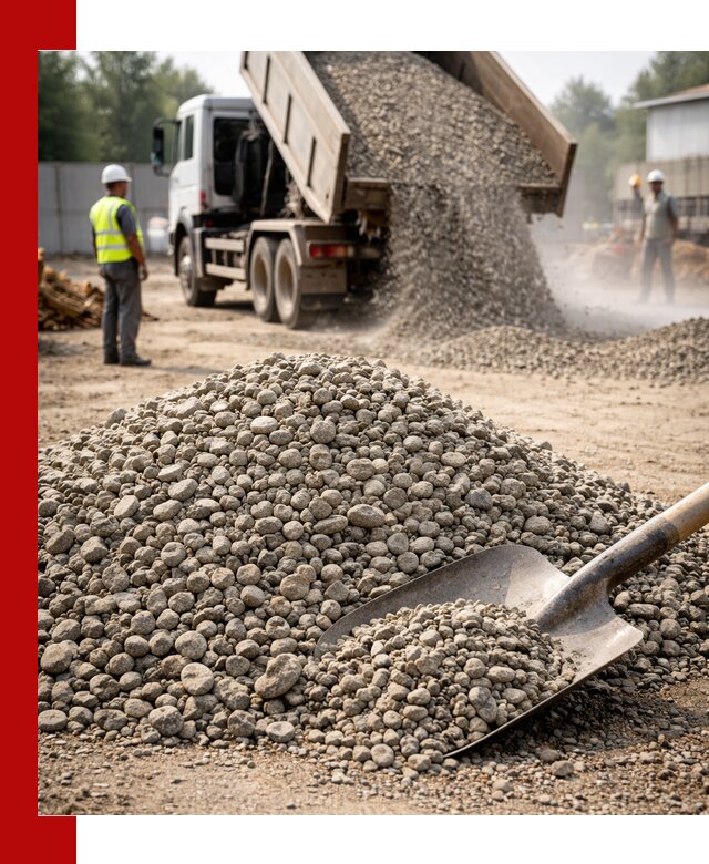 Доставка гравия фракции 20-40 в Елизове с самосвалами