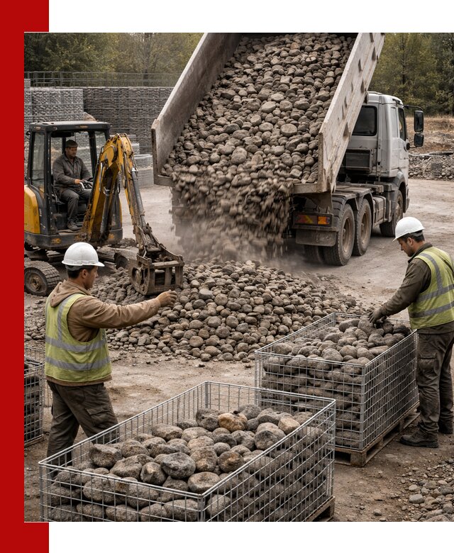 Камень для габионов фракция 100–201 в Елизове