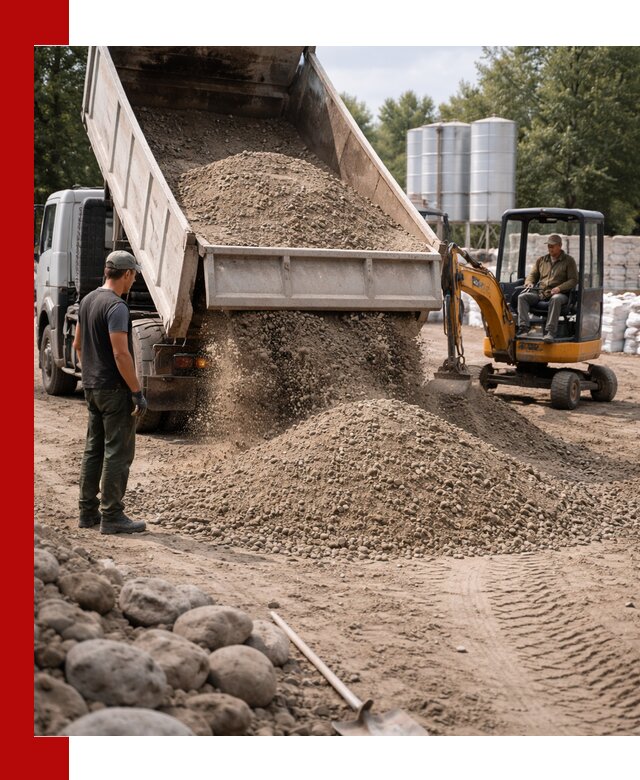 Доставка ПГС С3 в Елизове самосвалами и миксерами