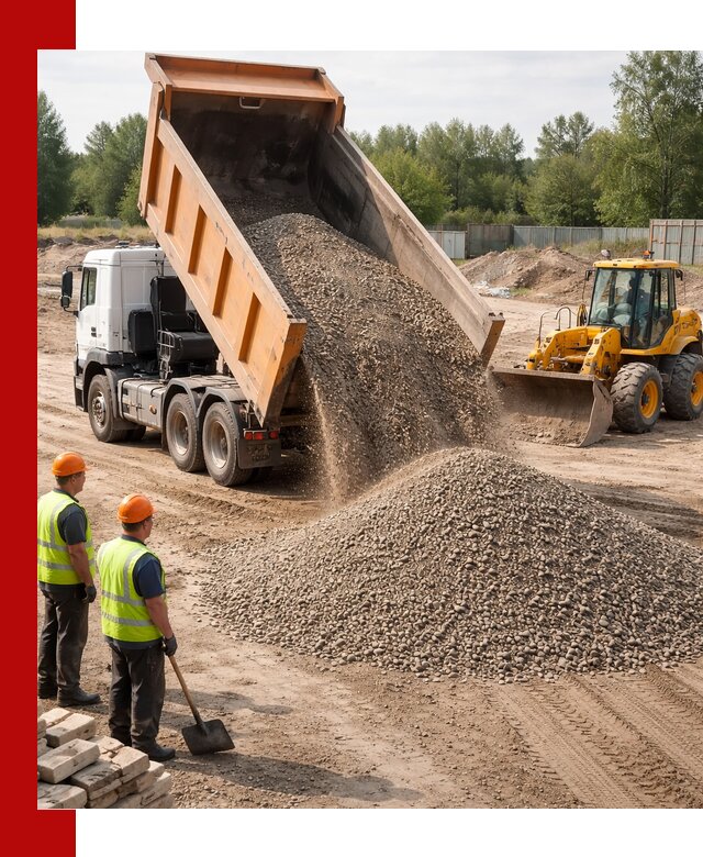 Доставка щебёночно-песчаной смеси ЩПС С7 в Елизове