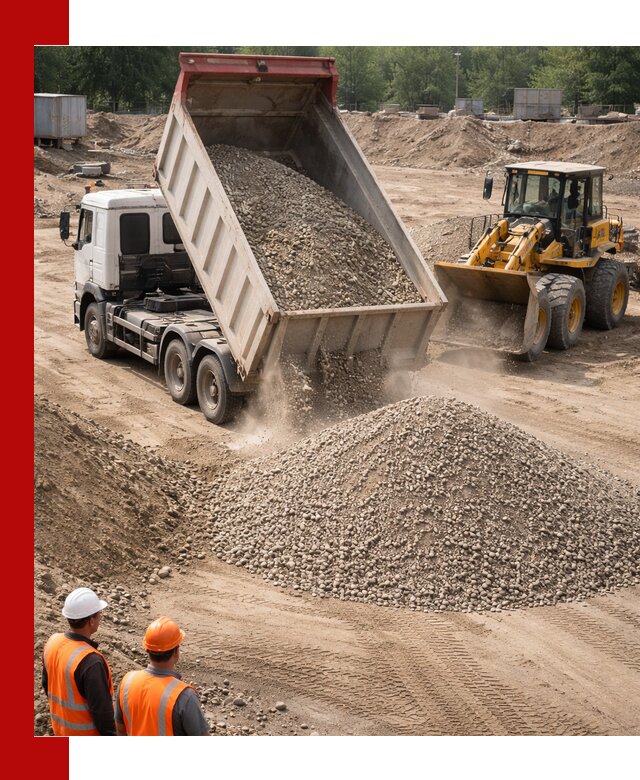 Щебень с песком (ЩГПС С2) с доставкой в Елизове