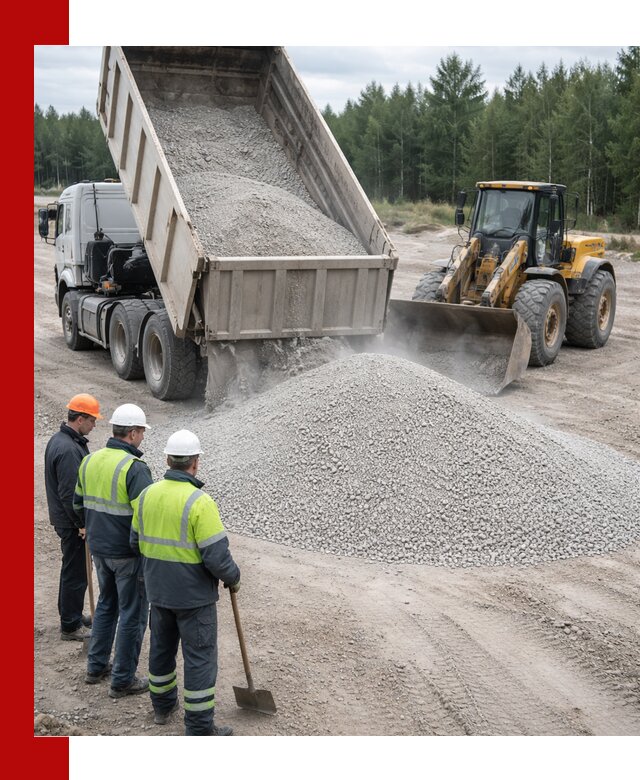 Известняковый отсев 0-5 доставка в Елизове быстро и выгодно