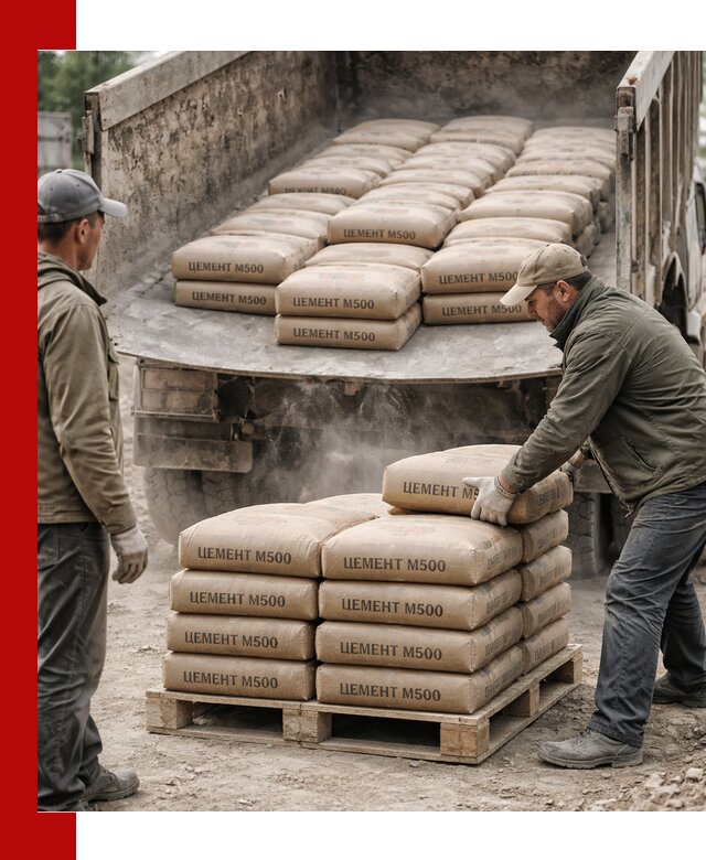 Цемент М500 с доставкой самосвалом в Елизове