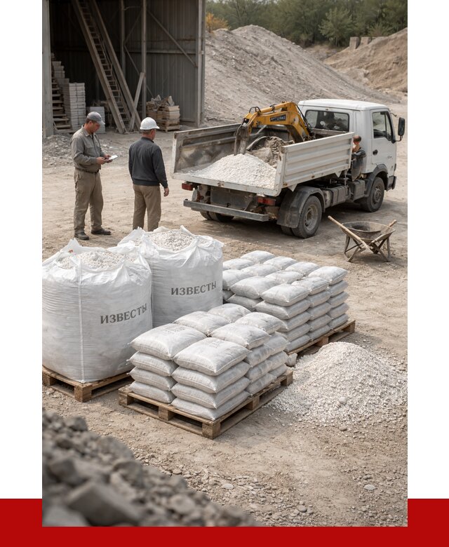 Известь строительная в Елизове с доставкой от 4254 р. | ПРОНЕРУДЛзв