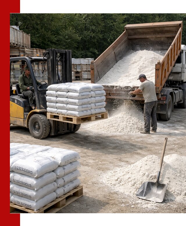 Доставка строительной извести оптом и в розницу в Елизове