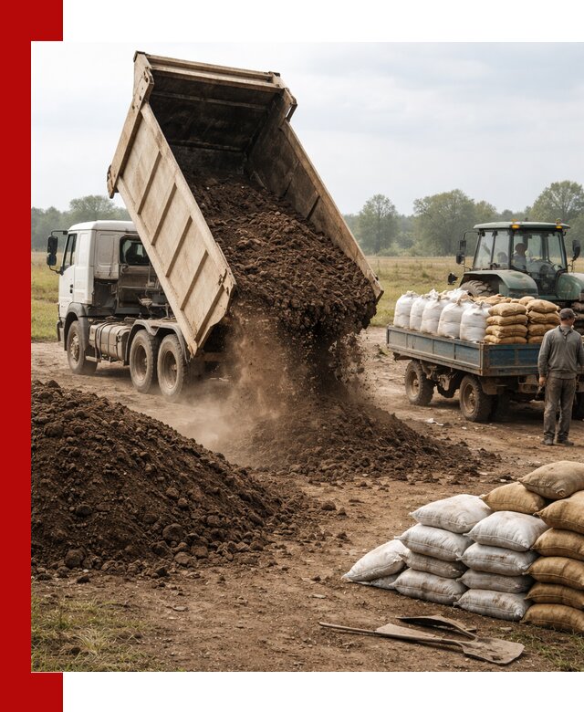 Доставка грунта и удобрений оптом в Елизове для сельхоз и строительства