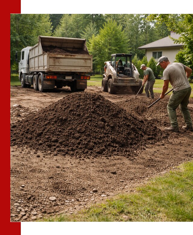 Доставка и укладка грунта для газона в Елизове