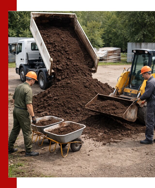 Доставка торфо-земляной смеси в Елизове для огорода и ландшафта