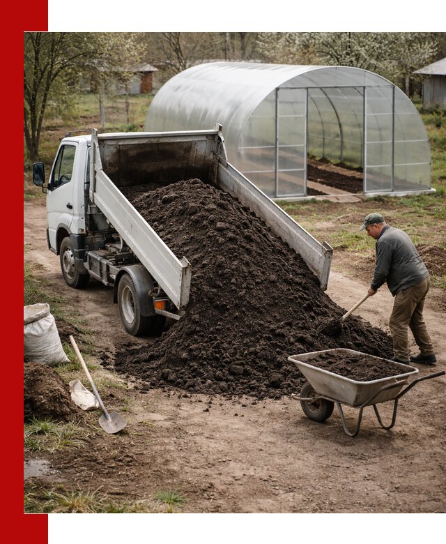 Чернозем для теплицы с доставкой в Елизове