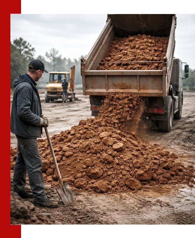 Глина для засыпки в Елизове с доставкой самосвалами