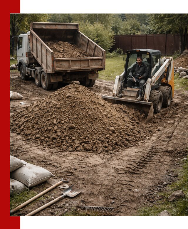 Суглинок для планировки участков в Елизове с доставкой и выгрузкой