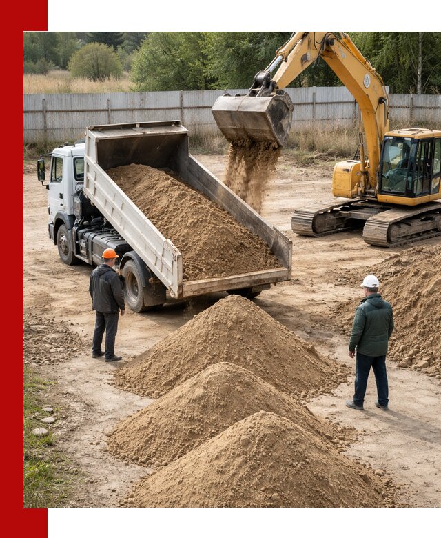 Доставка супеси вагонными и автопартиями в Елизове