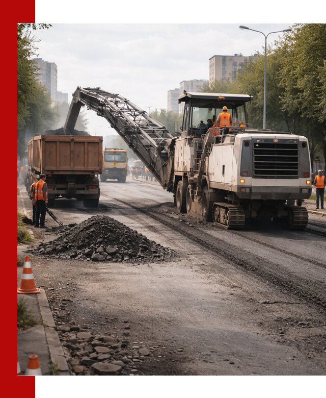 Фрезерованный асфальт в Елизове — удаление и вывоз старого покрытия