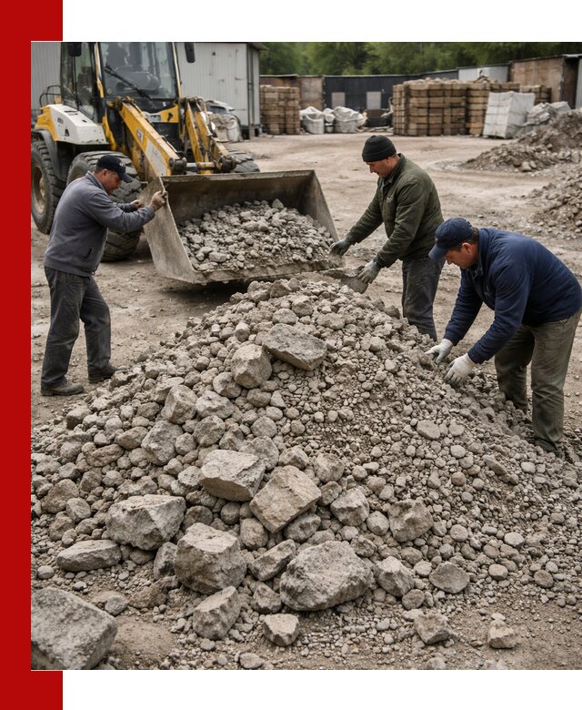 Демонтаж и вывоз бой бетона в Елизове