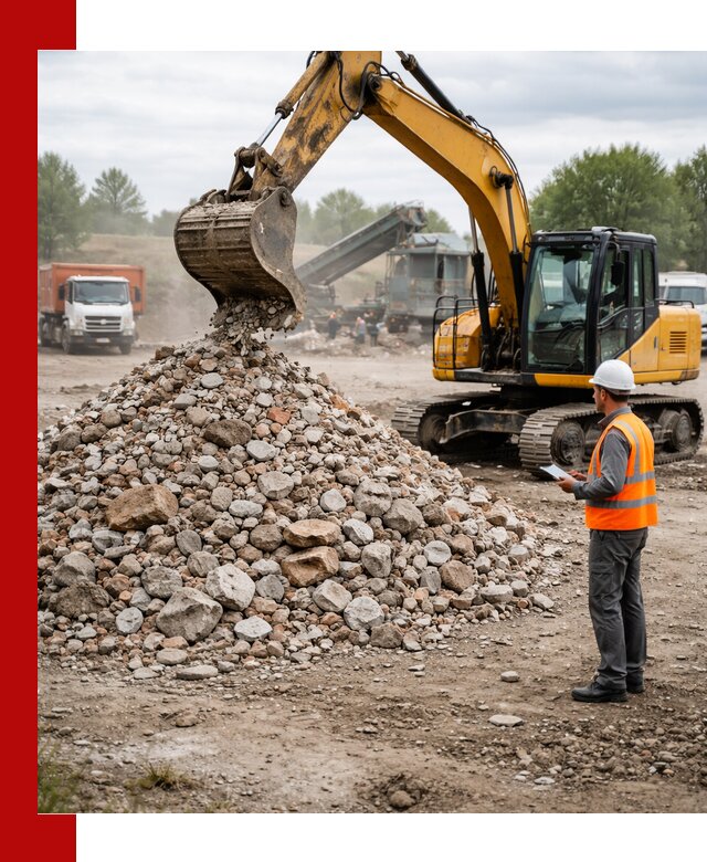 Доставка и вывоз строительного боя в Елизове