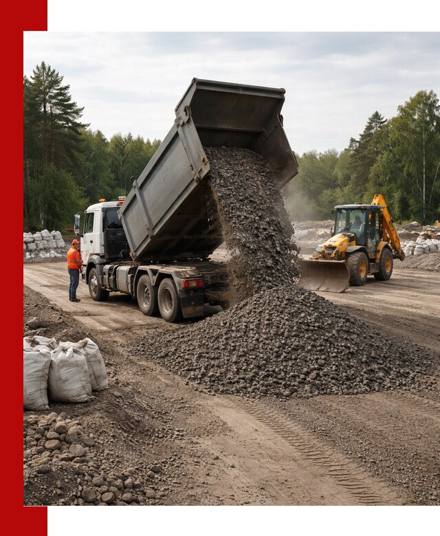 Доставка дробленого асфальта в Елизове для дорожных работ