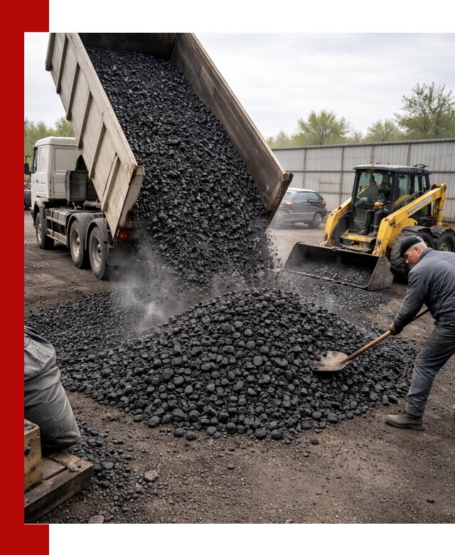Доставка угля орех в Елизове оптом и в розницу