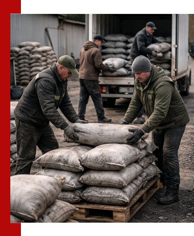 Доставка угля в мешках по выгодным ценам в Елизове