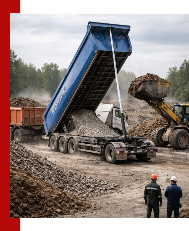 Аренда тонар 40 тонн в Елизове с доставкой материалов