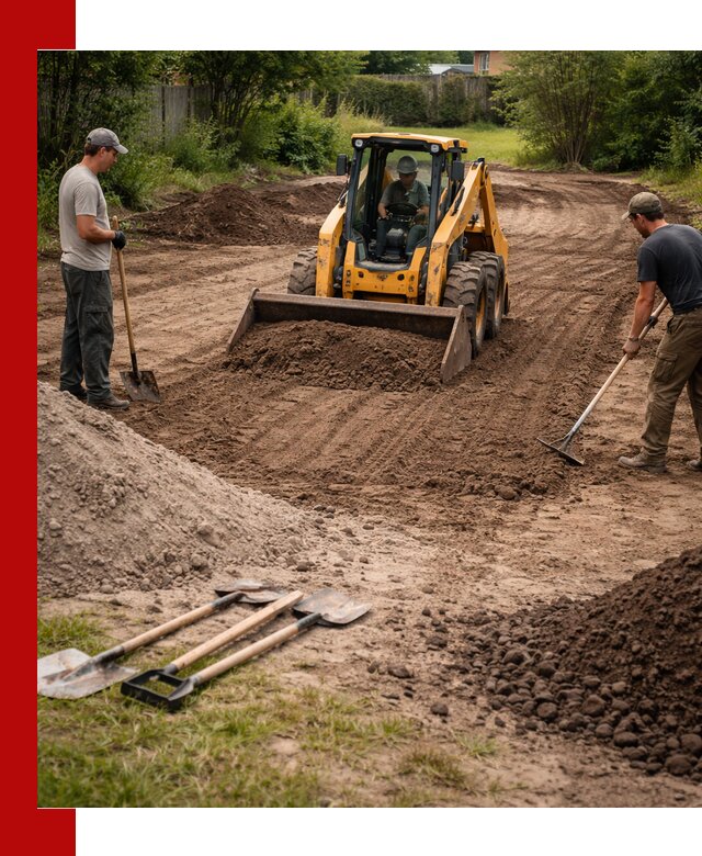Планировка участка грунтом с вывозом и доставкой в Елизове
